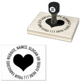 Gepersonaliseerde hartvormige rubberen inktstempel rubberstempel (Gestempeld)