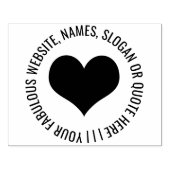 Gepersonaliseerde hartvormige rubberen inktstempel rubberstempel (Afrduk)