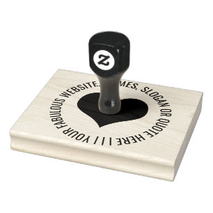 Gepersonaliseerde hartvormige rubberen inktstempel rubberstempel