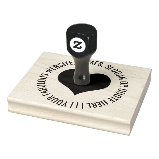 Gepersonaliseerde hartvormige rubberen inktstempel rubberstempel (Stempel)