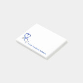 Gepersonaliseerde hartvormige stethscope verpleegk post-it® notes (Schuin)