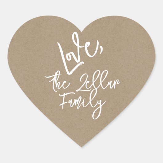 Gepersonaliseerde hartvormige Sticker (Voorkant)