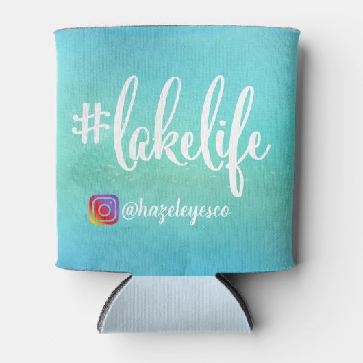 Gepersonaliseerde Hashtag Lake Life Koelbox Blikjeskoeler (Voorkant)