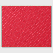 Gepersonaliseerde #Hashtag mat rood Cadeaupapier (Vlak)