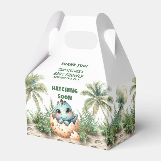 Gepersonaliseerde Hatching Soon Baby Bedankt Box Bedankdoosjes (Achterkant)