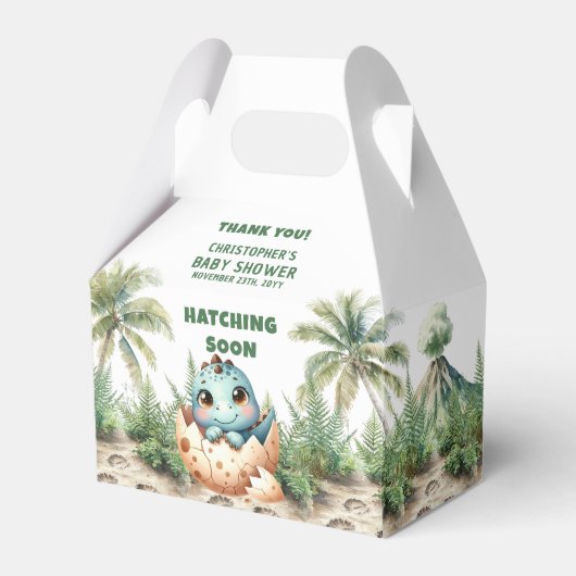 Gepersonaliseerde Hatching Soon Baby Bedankt Box Bedankdoosjes (Voorkant Zijde)