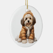 Gepersonaliseerde Havanese hondenkunst Keramisch Ornament (Rechts)