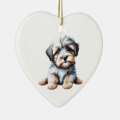 Gepersonaliseerde Havanese Puppy Keramisch Ornament (Rechts)