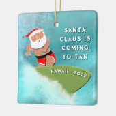 gepersonaliseerde hawaii-feestdagen keramisch ornament (Links)