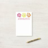 Gepersonaliseerde Hawaiian Hibiscus Flower Tropica Post-it® Notes (Op bureau)