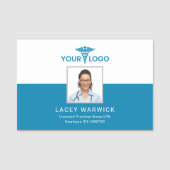 Gepersonaliseerde Health Care Logo Nurse Foto-ID Naamplaatje (Voorkant)
