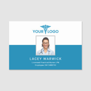 Gepersonaliseerde Health Care Logo Nurse Foto-ID Naamplaatje
