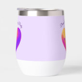 Gepersonaliseerde Heart Wine Tumbler (Rechts)
