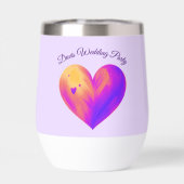 Gepersonaliseerde Heart Wine Tumbler (Achterkant)