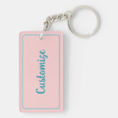 Gepersonaliseerde Heartstopper Roze Sleutelhanger (achterkant)