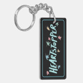 Gepersonaliseerde Heartstopper Zwart Sleutelhanger (Voorkant Links)