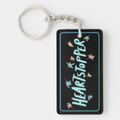 Gepersonaliseerde Heartstopper Zwart Sleutelhanger (Voorkant)