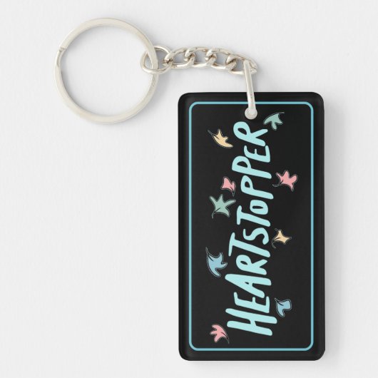 Gepersonaliseerde Heartstopper Zwart Sleutelhanger (Voorkant)