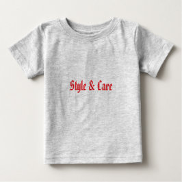 Gepersonaliseerde Heather Grey Baby Fine Jersey T-