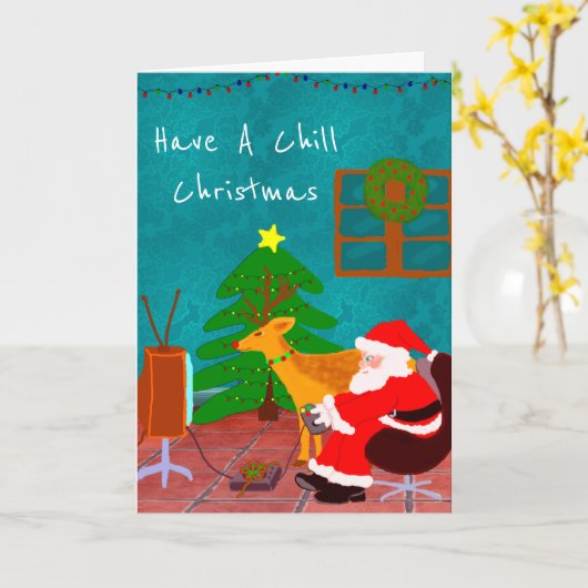 Gepersonaliseerde hebben een koude kerst kaart (Gele Bloem)