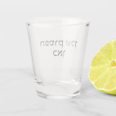 Gepersonaliseerde Hebreeuwse Bijbel Pasuk Aangepas Shot Glas (Achterkant)
