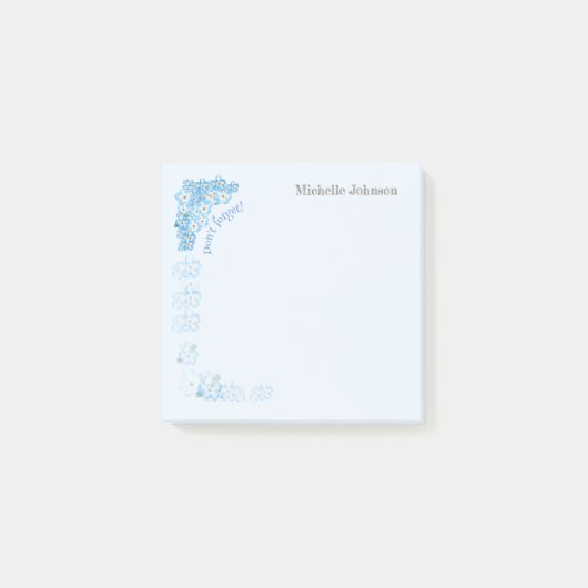 gepersonaliseerde hechtpleister vergeet me-niet post-it® notes (Voorkant)