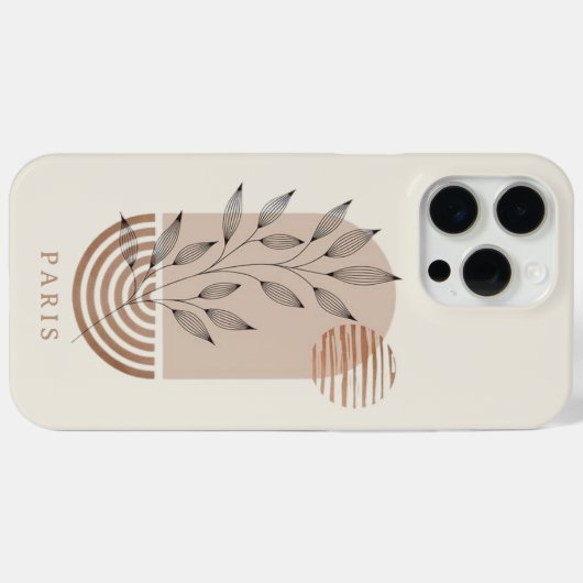 Gepersonaliseerde hedendaagse Abstracte Boho Case-Mate iPhone Case (Achterkant (horizontaal))