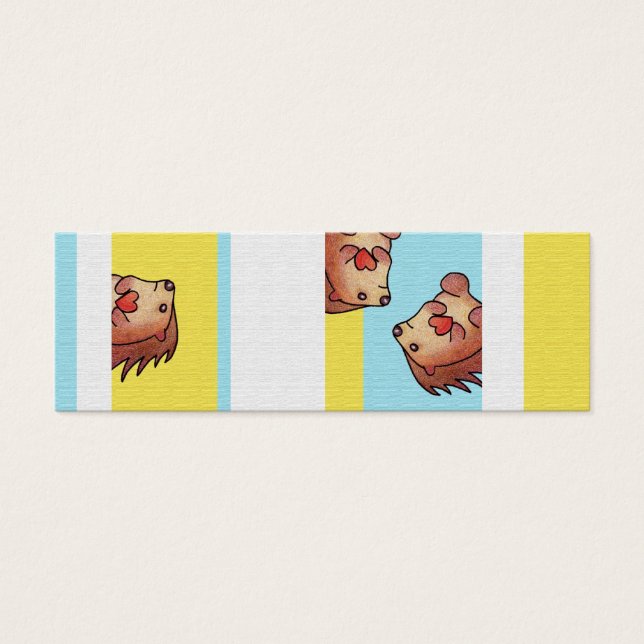 Gepersonaliseerde Hedgehog Book Mark Mini Visitekaartjes (Voorkant)