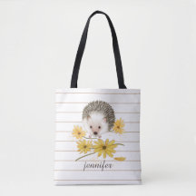 Gepersonaliseerde Hedgehog Canvas tas