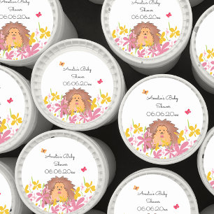 Gepersonaliseerde Hedgehog Favor Ronde Sticker