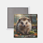 Gepersonaliseerde Hedgehog Schattigee Aanpasbare G Magneet (Voorkant / Achterkant)