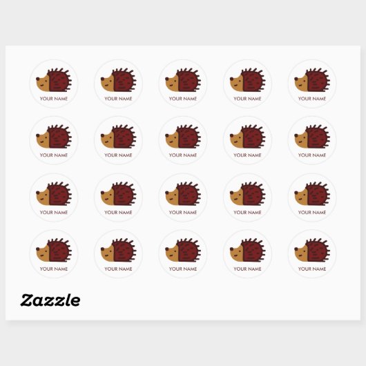 Gepersonaliseerde Hedgehog Sticker (Vel)