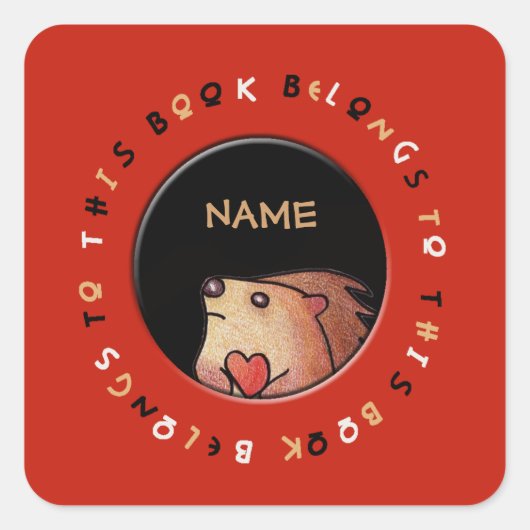 Gepersonaliseerde Hedgehog Sticker (Voorkant)