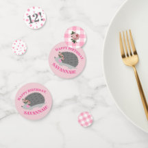 Gepersonaliseerde Hedgehog Table Confetti
