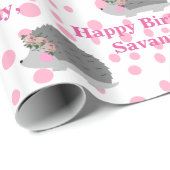 Gepersonaliseerde Hedgehog Verjaardag Wrapping Pap Cadeaupapier (Rol Hoek)