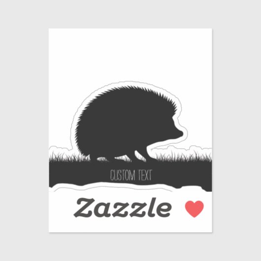 Gepersonaliseerde Hedgie Chic: Eigen Tekst Hedgeho Sticker (Vel)