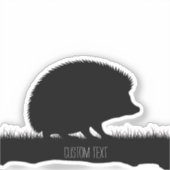 Gepersonaliseerde Hedgie Chic: Eigen Tekst Hedgeho Sticker (Voorkant)