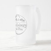 Gepersonaliseerde heer en mevrouw Beer Gift, bruil Matglas Bierpul (Voorkant rechts)