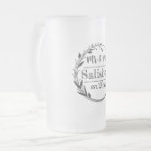 Gepersonaliseerde heer en mevrouw Beer Gift, bruil Matglas Bierpul (Voorkant links)