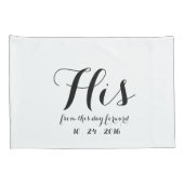 Gepersonaliseerde heer en mevrouw bruidsparen kussensloop (Achterkant-Rechts)