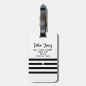 Gepersonaliseerde heer en mevrouw Script Wedding P Bagagelabel (Achterkant verticaal)