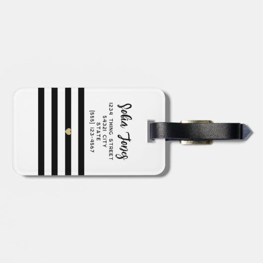 Gepersonaliseerde heer en mevrouw Script Wedding P Bagagelabel (Achterkant horizontaal)