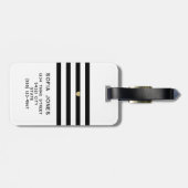 Gepersonaliseerde heer en mevrouw White Wedding Pa Bagagelabel (Achterkant horizontaal)