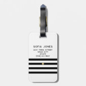 Gepersonaliseerde heer en mevrouw White Wedding Pa Bagagelabel (Achterkant verticaal)