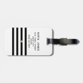 Gepersonaliseerde heer en mevrouw White Wedding Pa Bagagelabel (Achterkant horizontaal)