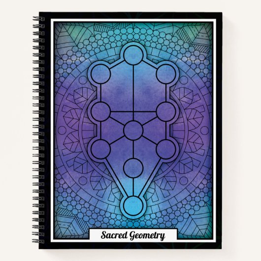 Gepersonaliseerde Heilige Geometrieboom van het le Notitieboek (Voorkant)