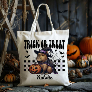 Gepersonaliseerde heks Capybara Trick or treat Sno Tote Bag