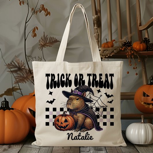 Gepersonaliseerde heks Capybara Trick or treat Sno Tote Bag