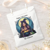 Gepersonaliseerde heks en ketel Halloween Bedankzakje (Geknipt)