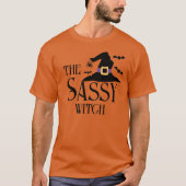 Gepersonaliseerde heks matching Halloween vriend T-shirt (Voorkant)